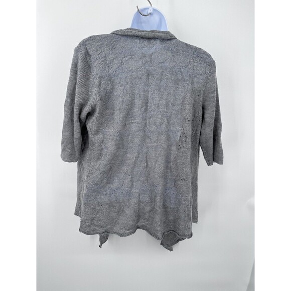 Eileen Fisher Cardigan Sweater Sz Small 100% Merino Wool Open Front Lightweight - Picture 9 of 11